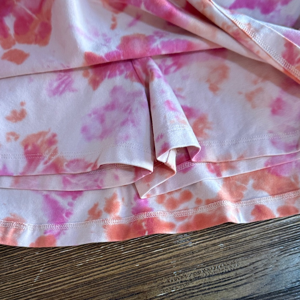 PINK Victoria's Secret Pink and Orange Tie-Dye Skort. High waist V crossover - Picture 4 of 11